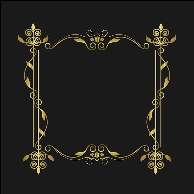 Free Vector | Golden Ornamental Border Frame