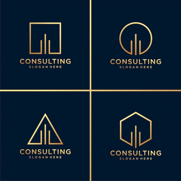 Download Free Golden Consulting Or Building Logo And Business Card With Line Art Design Gold Building Consulting Chart Business Card Company Office Premium Premium Vector Use our free logo maker to create a logo and build your brand. Put your logo on business cards, promotional products, or your website for brand visibility.
