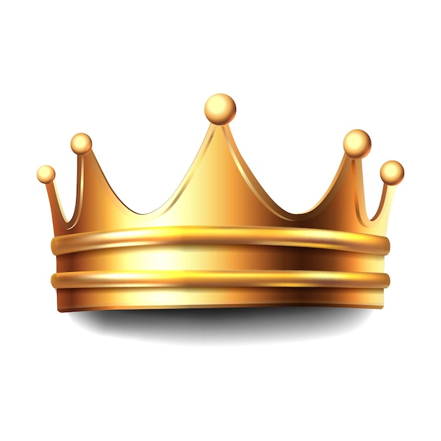 Golden crown. isolated on white background icon illustration. | Premium ...