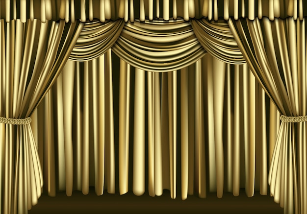 Premium Vector | Golden curtain