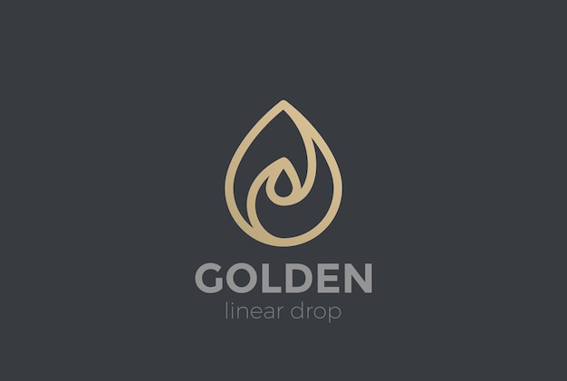 Premium Vector Golden Drop Logo