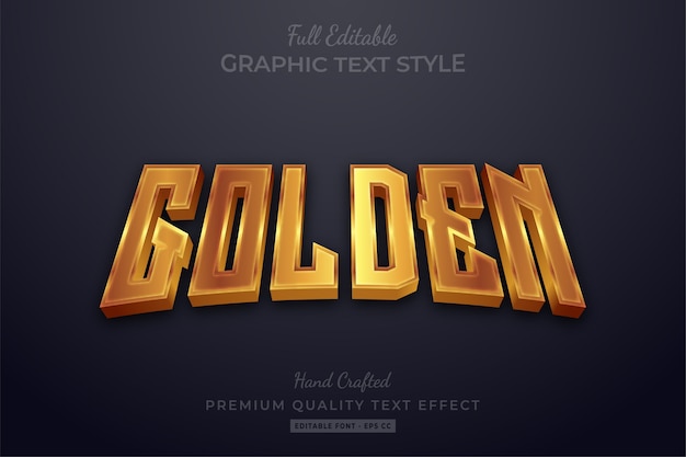 Premium Vector Golden Elegant Editable Text Style Effect Premium