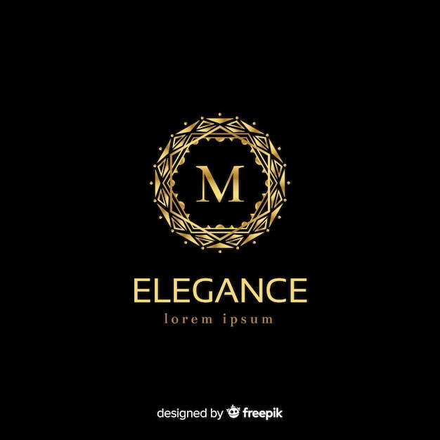 Download Free Golden Elegant Logo Template With Ornaments Free Vector Use our free logo maker to create a logo and build your brand. Put your logo on business cards, promotional products, or your website for brand visibility.