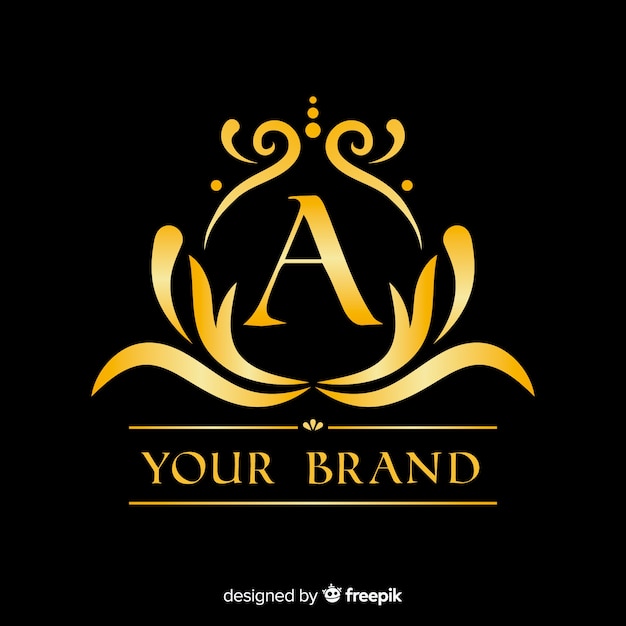 Golden elegant logo template | Free Vector