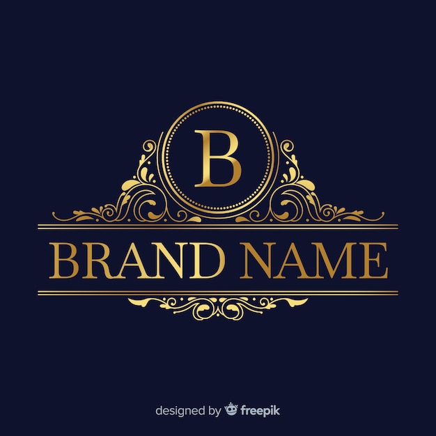 Golden elegant logo template Vector | Free Download