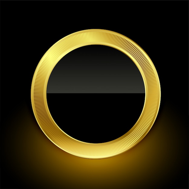 Golden empty badge label button design Vector | Free Download