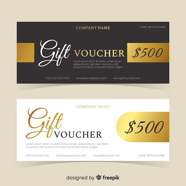 Download Free Download Free Golden Gift Voucher Template Vector Freepik Use our free logo maker to create a logo and build your brand. Put your logo on business cards, promotional products, or your website for brand visibility.