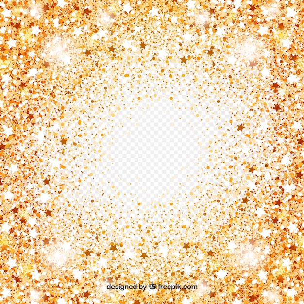 Golden glitter transparent background Vector | Free Download