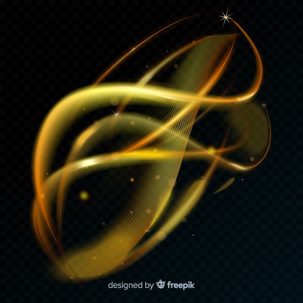 Free Vector | Golden glowing spiral light line