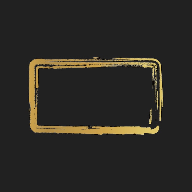 Premium Vector | Golden grunge vintage painted rectangle shapes. vector