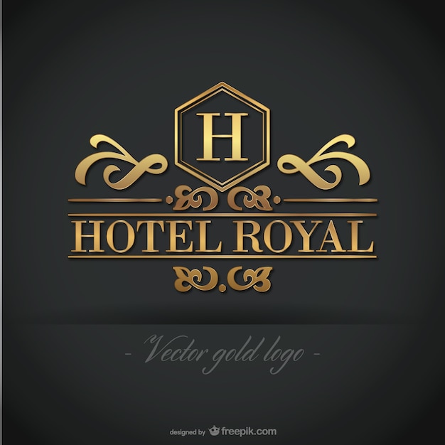 Premium Vector | Golden hotel royal logo
