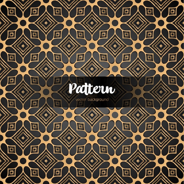 Premium Vector | Golden islamic decorative seamless pattern.