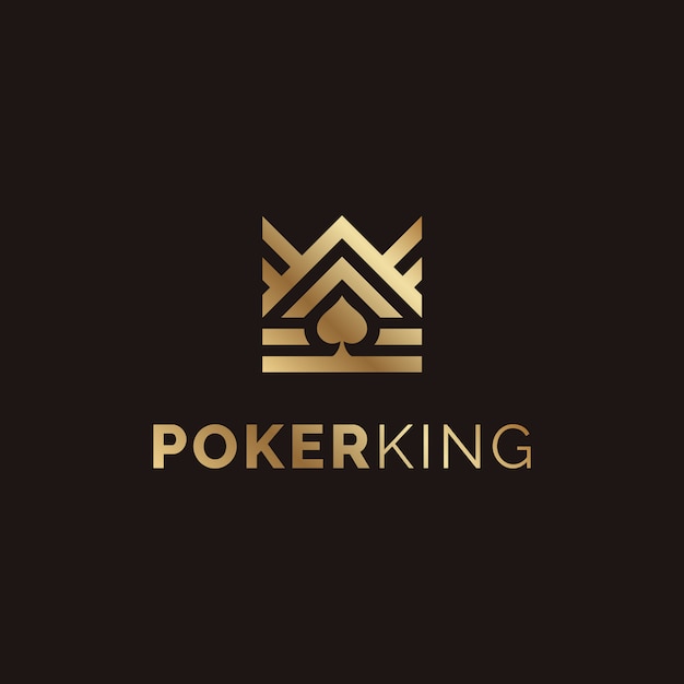 Golden King And Spade Ace For Poker Logo Design