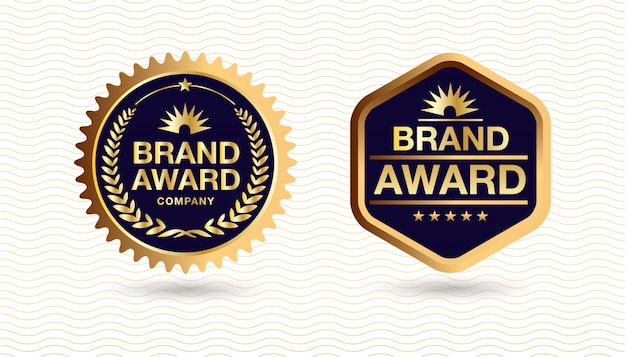 Premium Vector Golden Label Brand Award