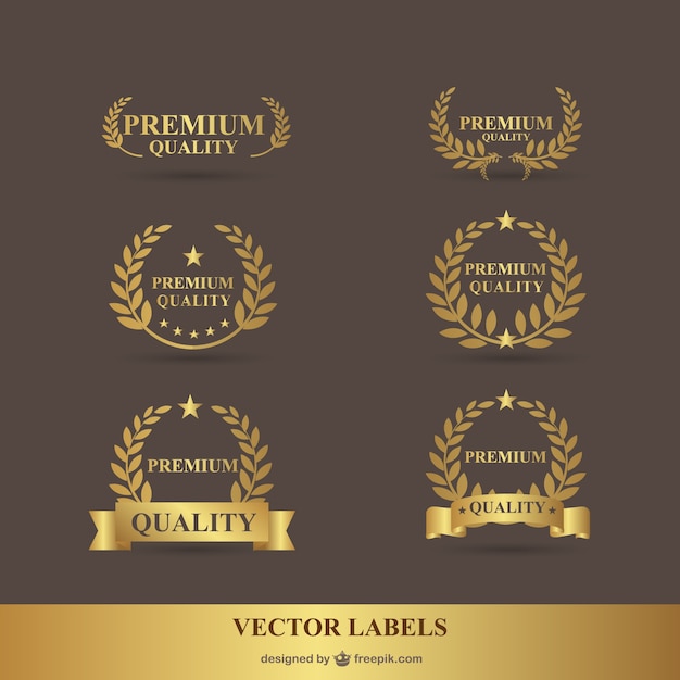 Golden laurel wreath Free Vector