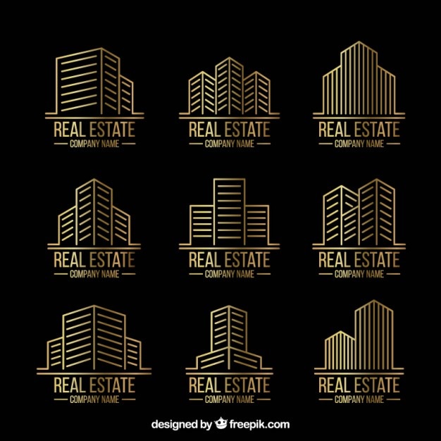 Download Free Download This Free Vector Golden Linear Real Estate Logos Use our free logo maker to create a logo and build your brand. Put your logo on business cards, promotional products, or your website for brand visibility.