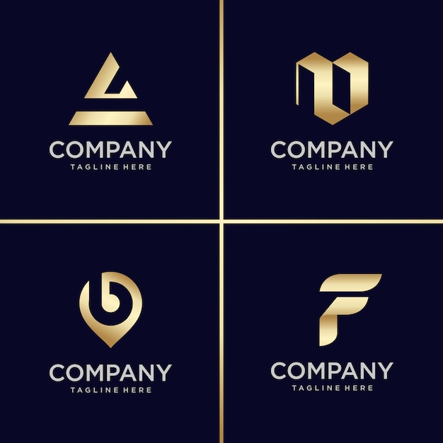 Download Free Golden Logo Design Collection Letter Construction Business Use our free logo maker to create a logo and build your brand. Put your logo on business cards, promotional products, or your website for brand visibility.