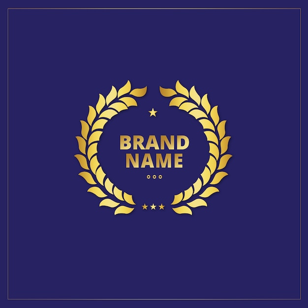 Download Free Vector | Golden logo template design
