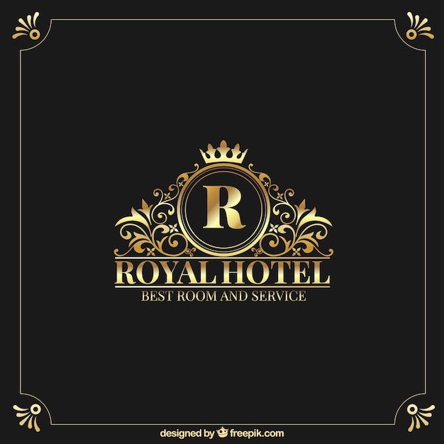 Download Golden logo with vintage and luxury style Vector | Free ...