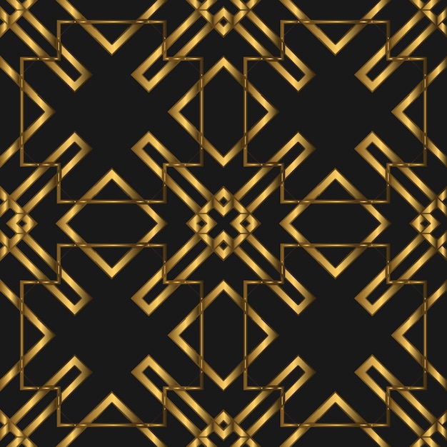 Premium Vector | Golden luxurious seamless pattern