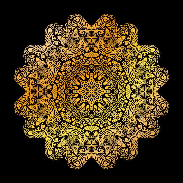 Download Golden mandala circle pattern | Free Vector