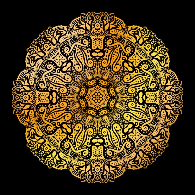 Download Golden mandala circle pattern | Free Vector