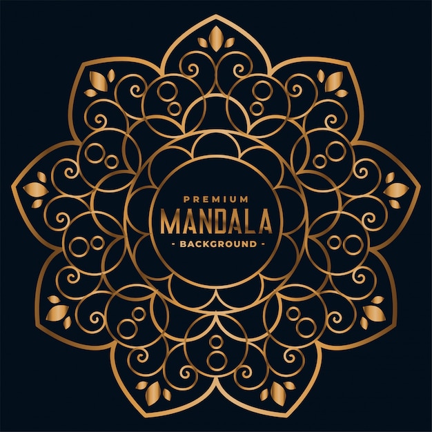 Download Golden mandala floral decoration Vector | Free Download