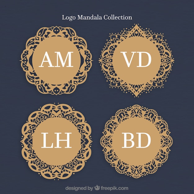 Free Vector | Golden mandala logo
