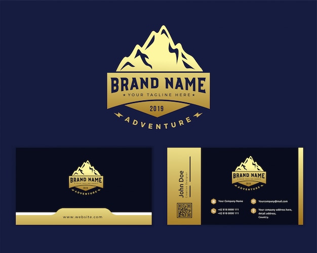 Download Free Golden Mountain Logo Template Premium Vector Use our free logo maker to create a logo and build your brand. Put your logo on business cards, promotional products, or your website for brand visibility.