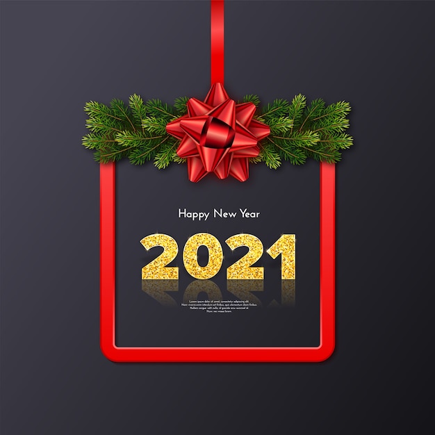 golden numbers 2021 holiday gift card happy new year 158817 142