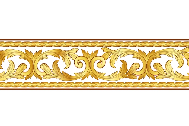 Download Golden ornamental border style | Free Vector