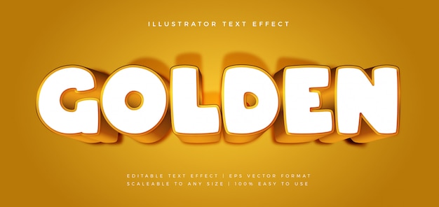 Premium Vector | Golden playful text style font effect