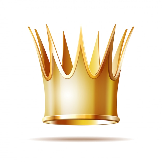 Download Premium Vector | Golden princess crown isolated on white