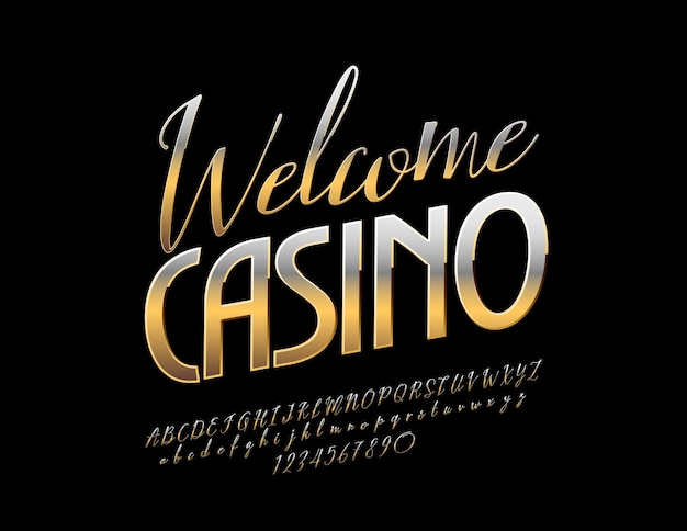 Download Premium Vector | Golden promo banner welcome casino ...