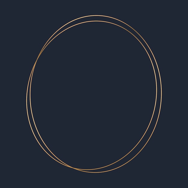 Download Golden round frame template vector Vector | Free Download