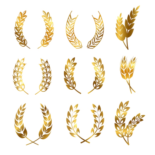 Download Free Golden Rye Wheat Ears Wreaths Set Logo Ornament Premium Vector Use our free logo maker to create a logo and build your brand. Put your logo on business cards, promotional products, or your website for brand visibility.