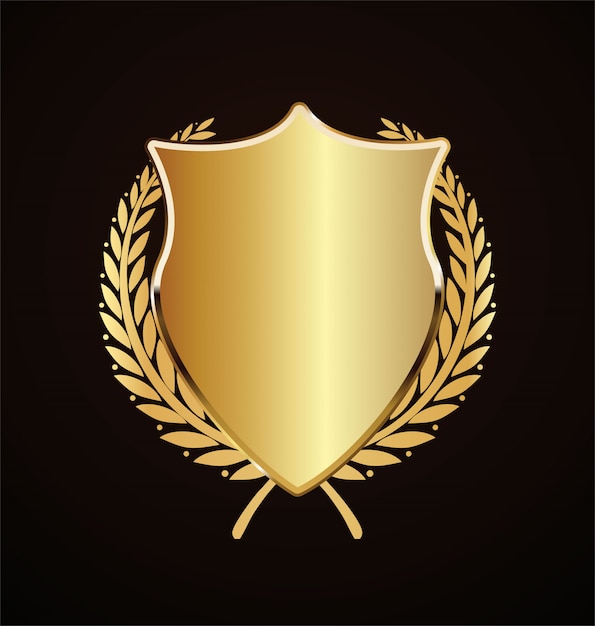 Download Free Golden Shield Retro Design Premium Vector Use our free logo maker to create a logo and build your brand. Put your logo on business cards, promotional products, or your website for brand visibility.