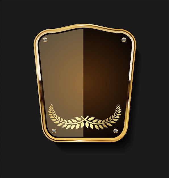 Download Free Golden Shield Premium Vector Use our free logo maker to create a logo and build your brand. Put your logo on business cards, promotional products, or your website for brand visibility.