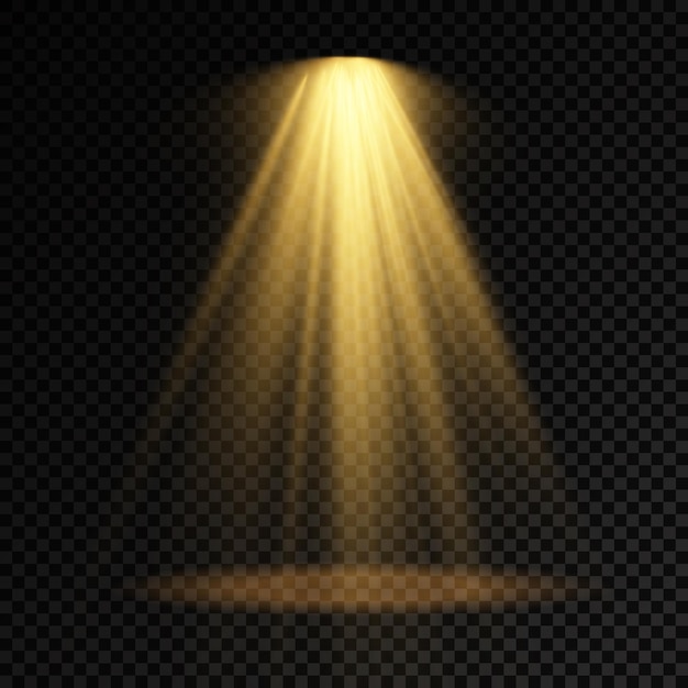 Premium Vector | Golden stage lighting spotlight scene projector light ...