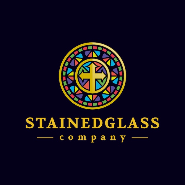 Download Free Golden Stained Glass Window Logo Design Premium Vector Use our free logo maker to create a logo and build your brand. Put your logo on business cards, promotional products, or your website for brand visibility.