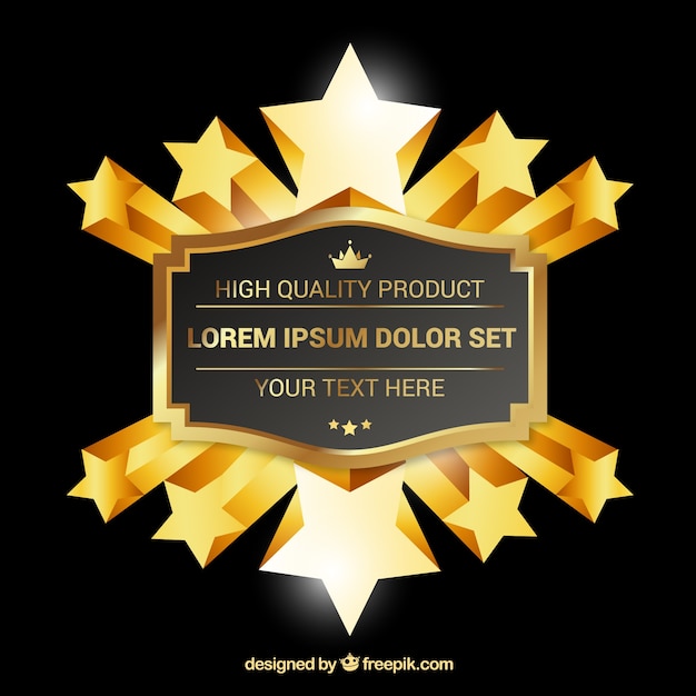 Download Free Golden Star Badge Free Vector Use our free logo maker to create a logo and build your brand. Put your logo on business cards, promotional products, or your website for brand visibility.