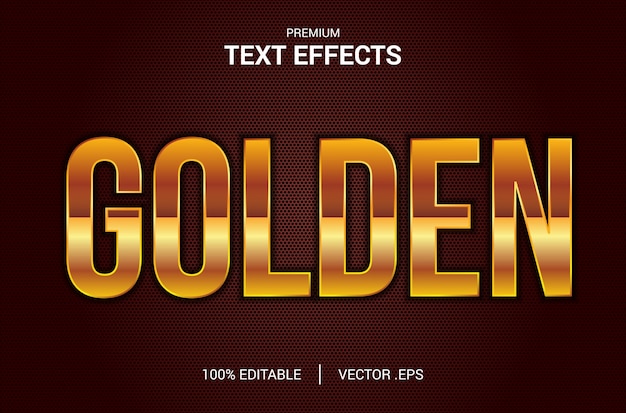 Premium Vector | Golden text effect, set elegant abstract golden text ...