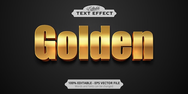 Premium Vector Golden Text Shiny Golden Style Editable Text Effect