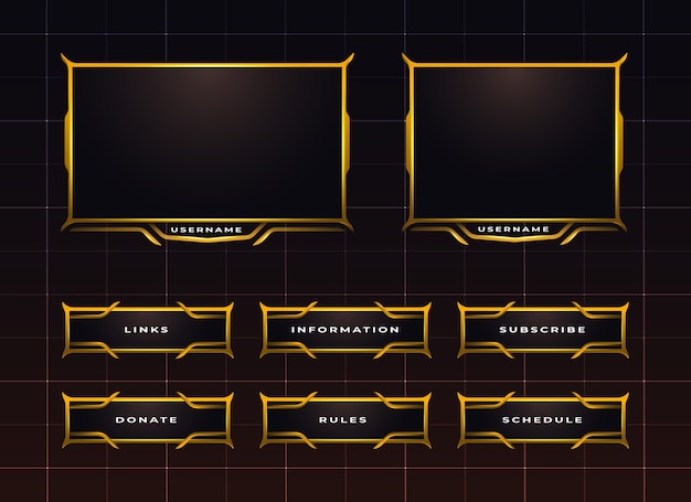 gold twitch panels