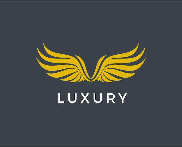 Premium Vector | Golden wings logo