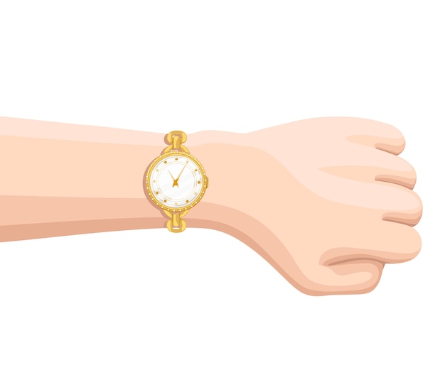 golden hand watch