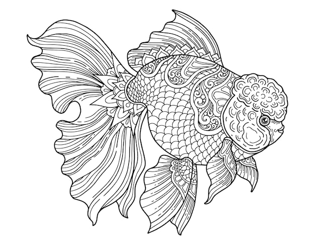 goldfish coloring page design clear background 18866 398