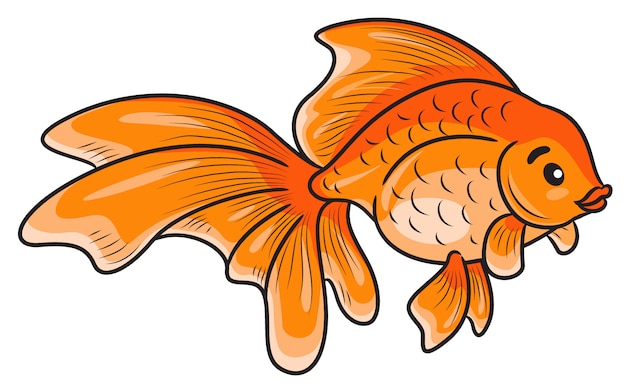 Download Goldfish cute cartoon | Premium Vector