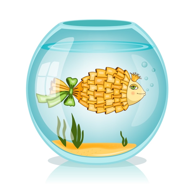 Download Goldfish in the bowl Vector | Free Download
