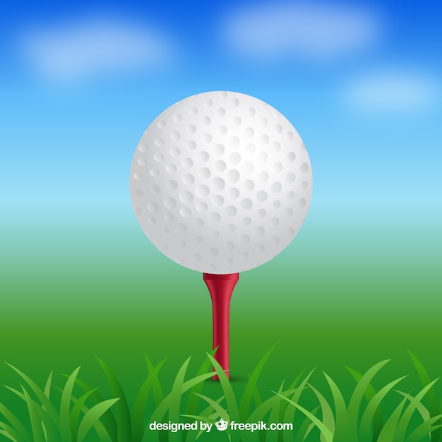 Golf ball in realistic style
